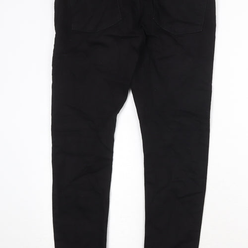 ASOS Mens Black Cotton Skinny Jeans Size 32 in Regular Zip