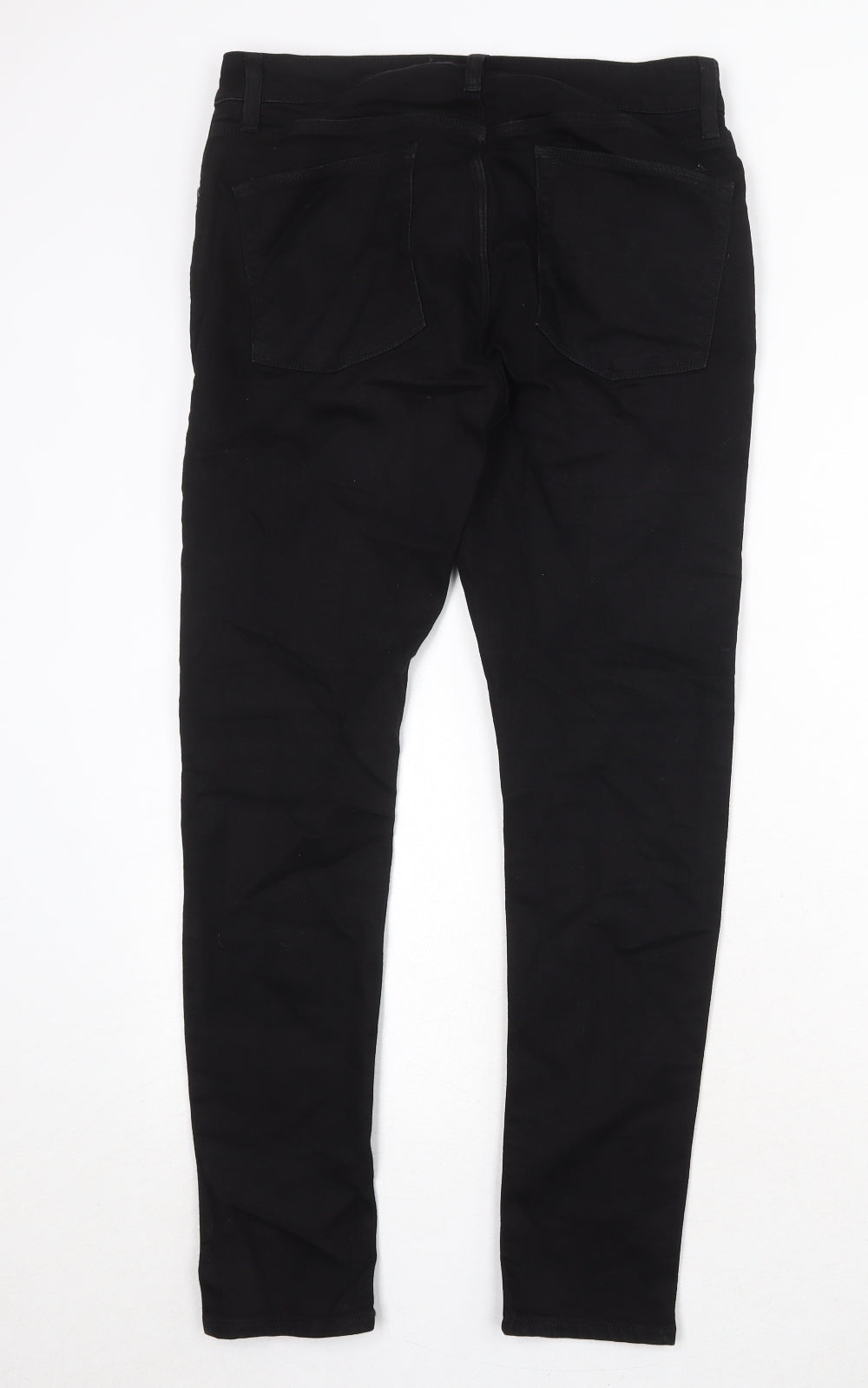 ASOS Mens Black Cotton Skinny Jeans Size 32 in Regular Zip