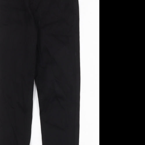Marks and Spencer Womens Black Cotton Skinny Jeans Size 8 Regular Zip