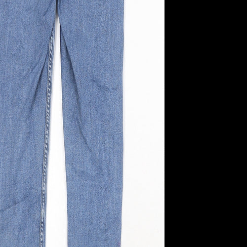 New Look Womens Blue Cotton Skinny Jeans Size 10 Regular Zip