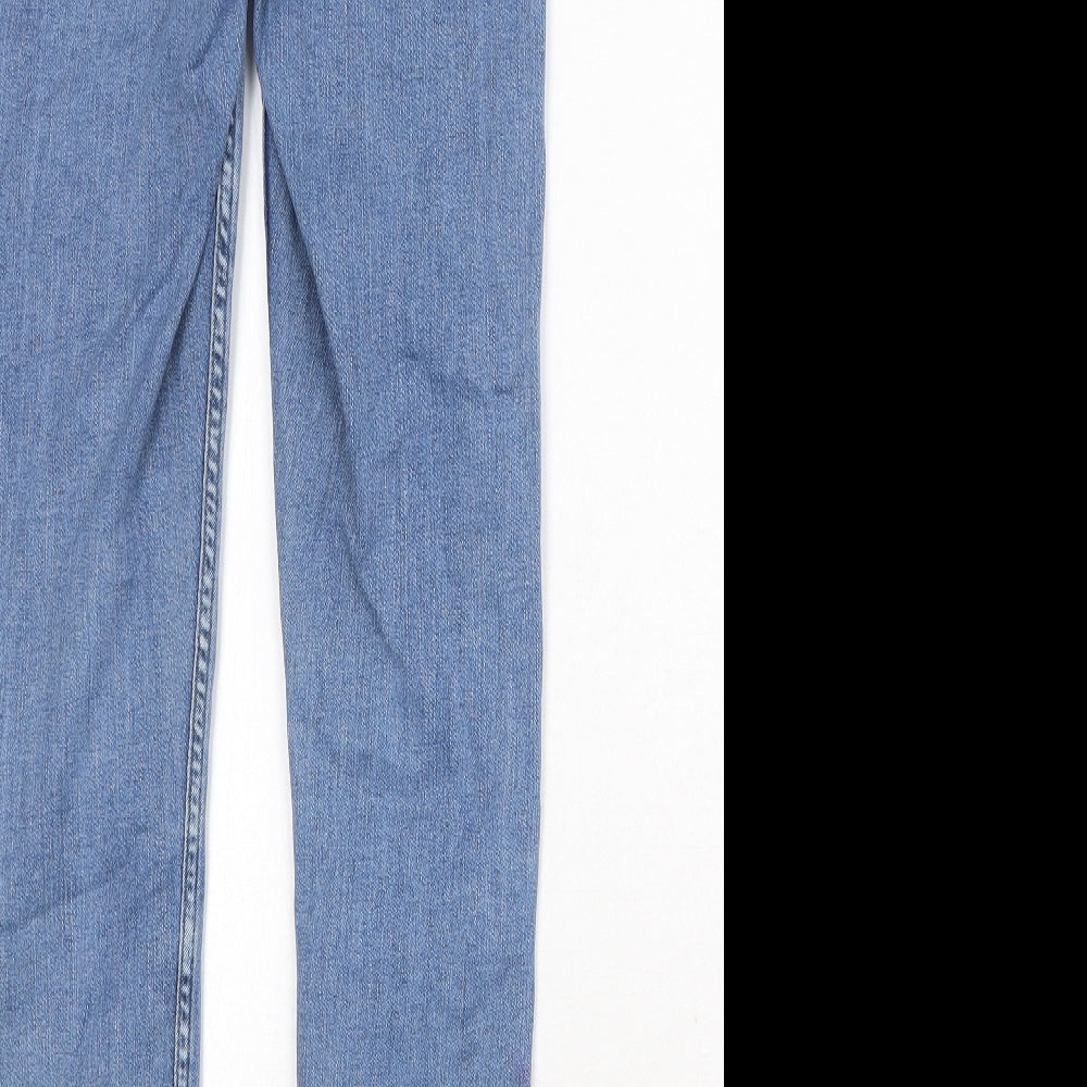 New Look Womens Blue Cotton Skinny Jeans Size 10 Regular Zip