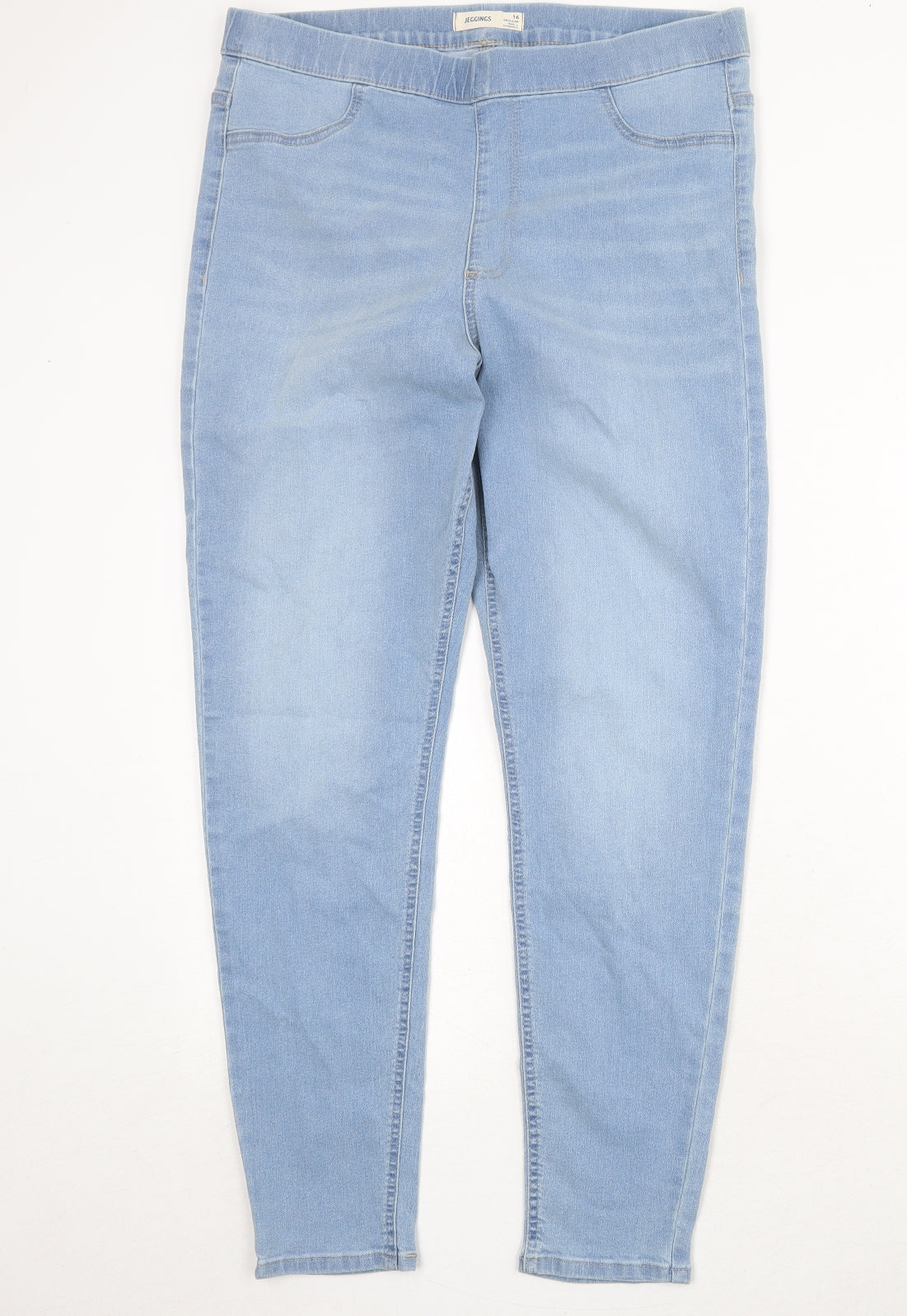 Marks and Spencer Womens Blue Cotton Jegging Jeans Size 16 Regular
