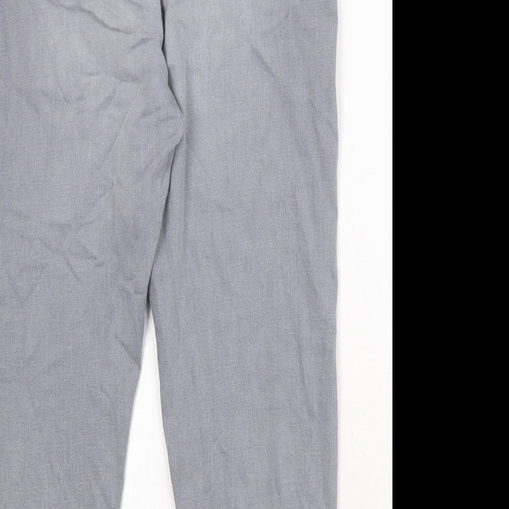 Marks and Spencer Womens Grey Cotton Straight Jeans Size 20 Regular Zip