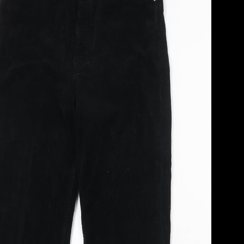 Jigsaw Womens Black Cotton Trousers Size 30 in Regular Zip