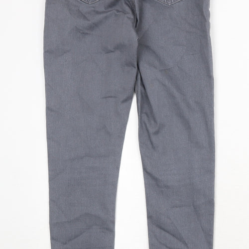 Topshop Womens Grey Cotton Skinny Jeans Size 30 in Regular Zip