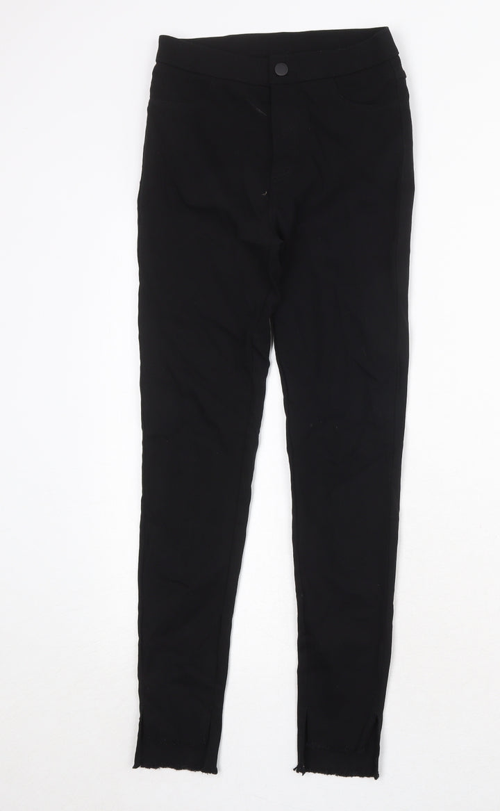 TkStyle Womens Black Cotton Skinny Jeans Size M Regular Zip