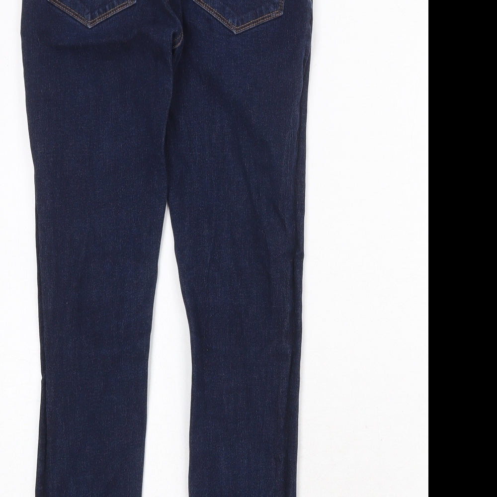 NEXT Boys Blue Cotton Skinny Jeans Size 13 Years Regular Zip