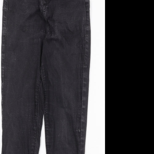 Topshop Womens Black Cotton Skinny Jeans Size 30 in Regular Zip