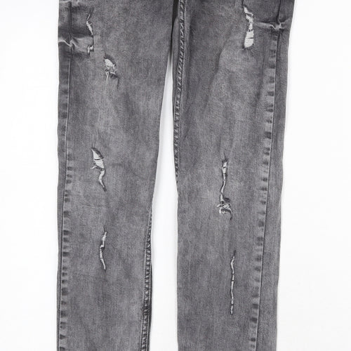 Giseppe Zanoti Womens Grey Cotton Skinny Jeans Size 29 in Regular Zip