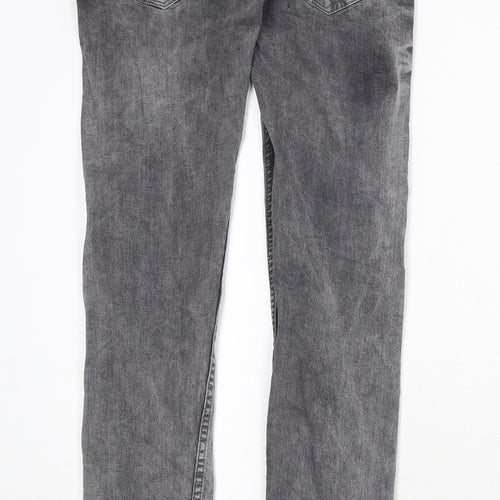 Giseppe Zanoti Womens Grey Cotton Skinny Jeans Size 29 in Regular Zip