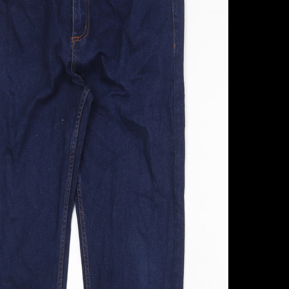 Cotton Traders Mens Blue Cotton Straight Jeans Size 36 in Regular Zip