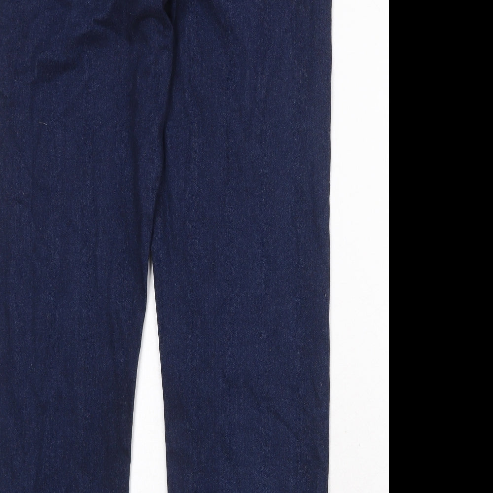 Cotton Traders Mens Blue Cotton Straight Jeans Size 36 in Regular Zip
