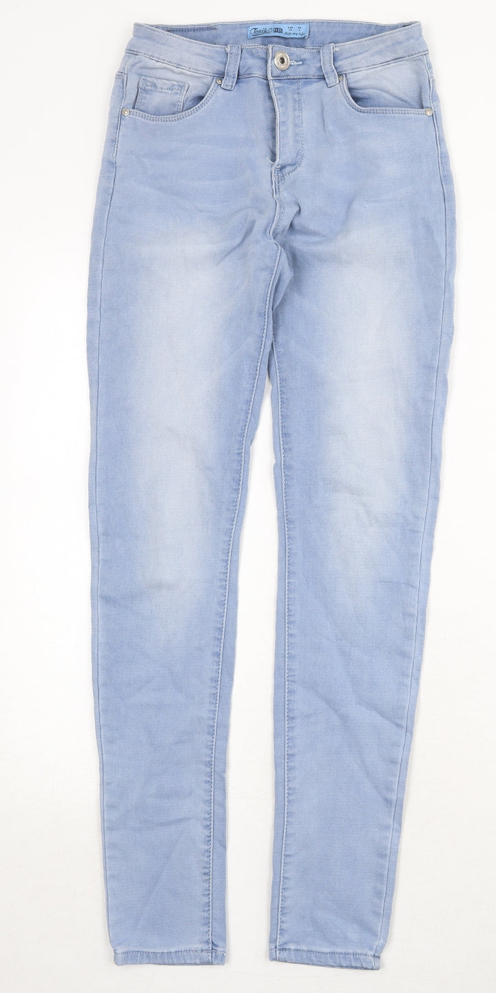 Toxik3 Womens Blue Cotton Skinny Jeans Size S Regular Zip