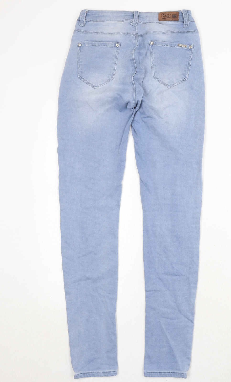Toxik3 Womens Blue Cotton Skinny Jeans Size S Regular Zip