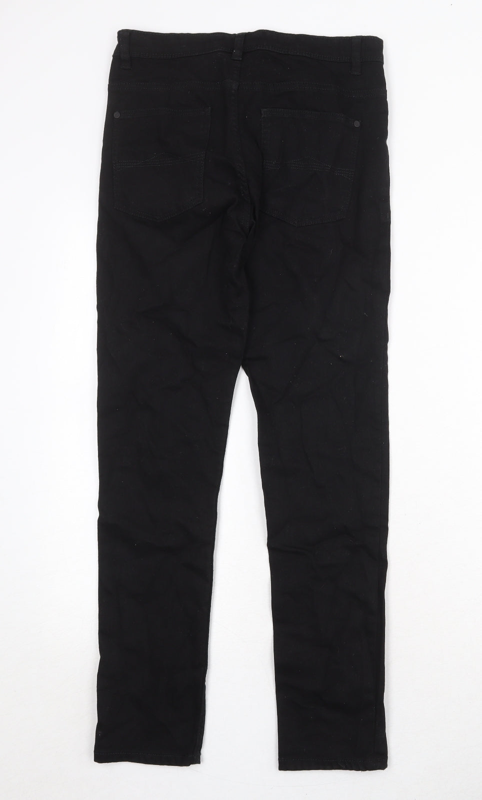 NEXT Boys Black Cotton Skinny Jeans Size 14 Years Regular Zip