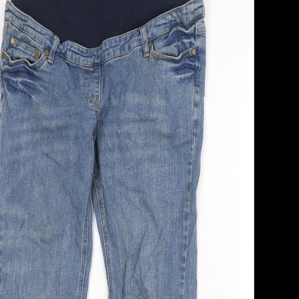 M2B Womens Blue Cotton Bootcut Jeans Size 33 in Regular Zip