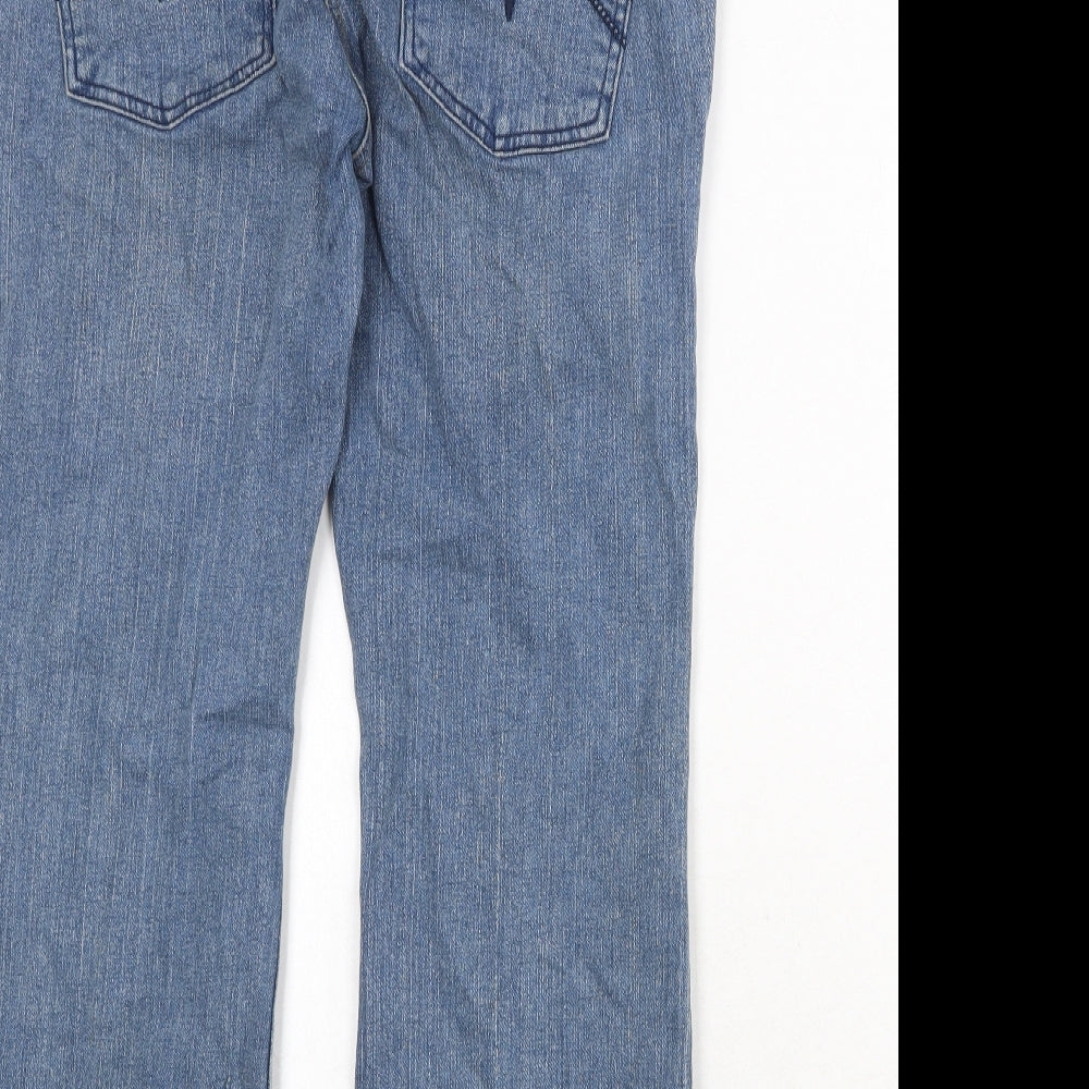 M2B Womens Blue Cotton Bootcut Jeans Size 33 in Regular Zip