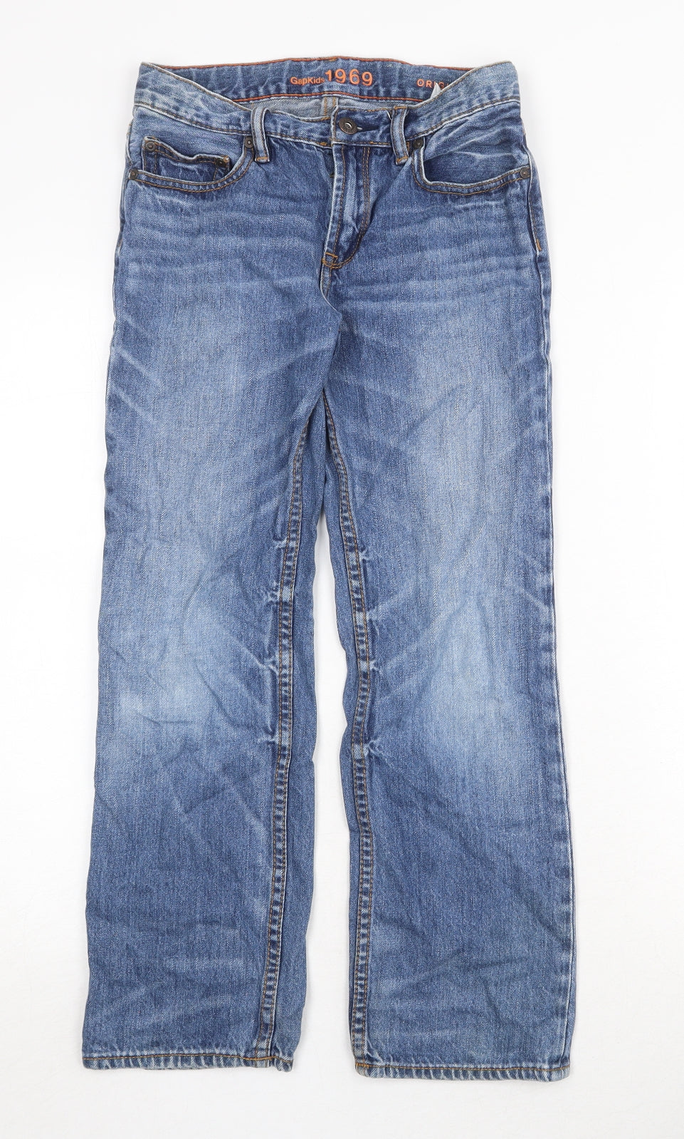 Gap Boys Blue Coir Bootcut Jeans Size 10-11 Years Regular Zip