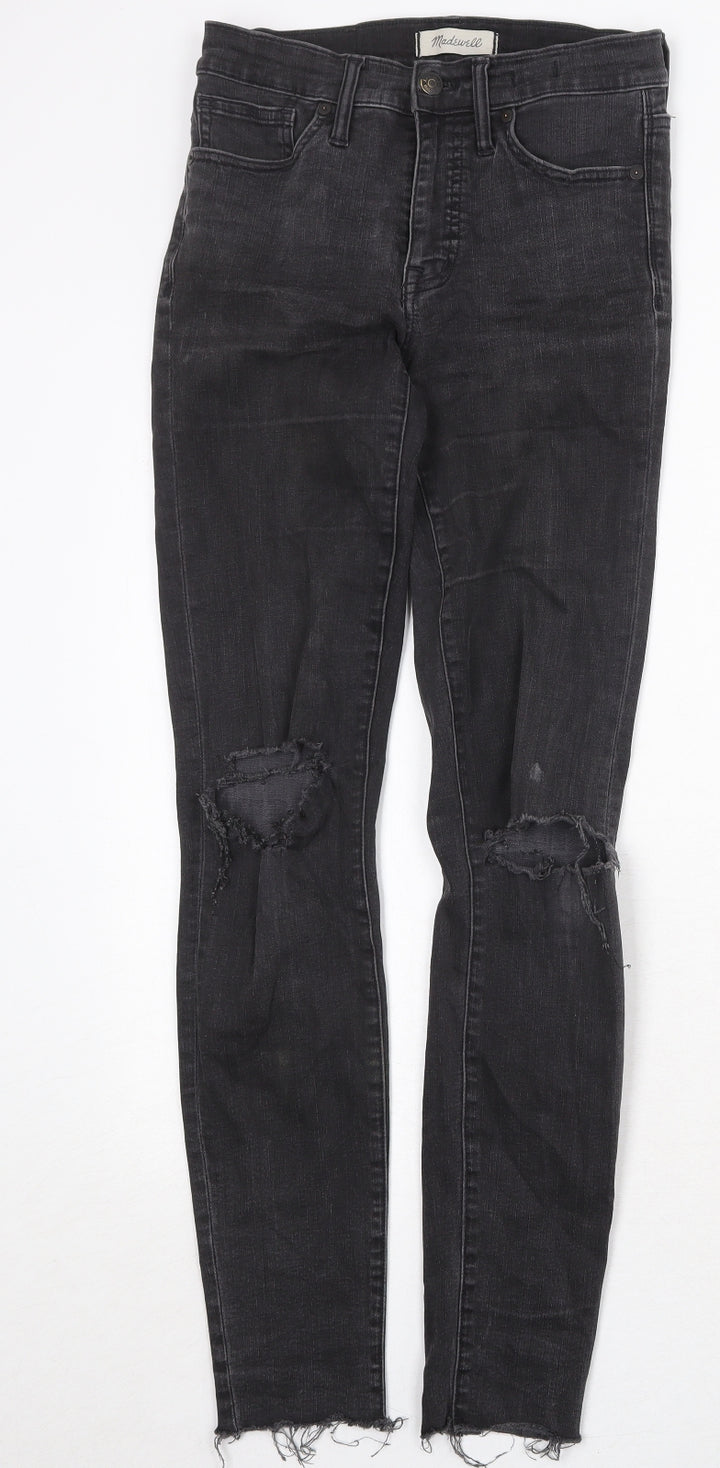 Madwell Womens Black Cotton Skinny Jeans Size 26 in Regular Zip
