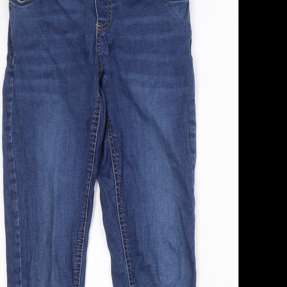 ASOS Womens Blue Cotton Straight Jeans Size 10 Regular Button