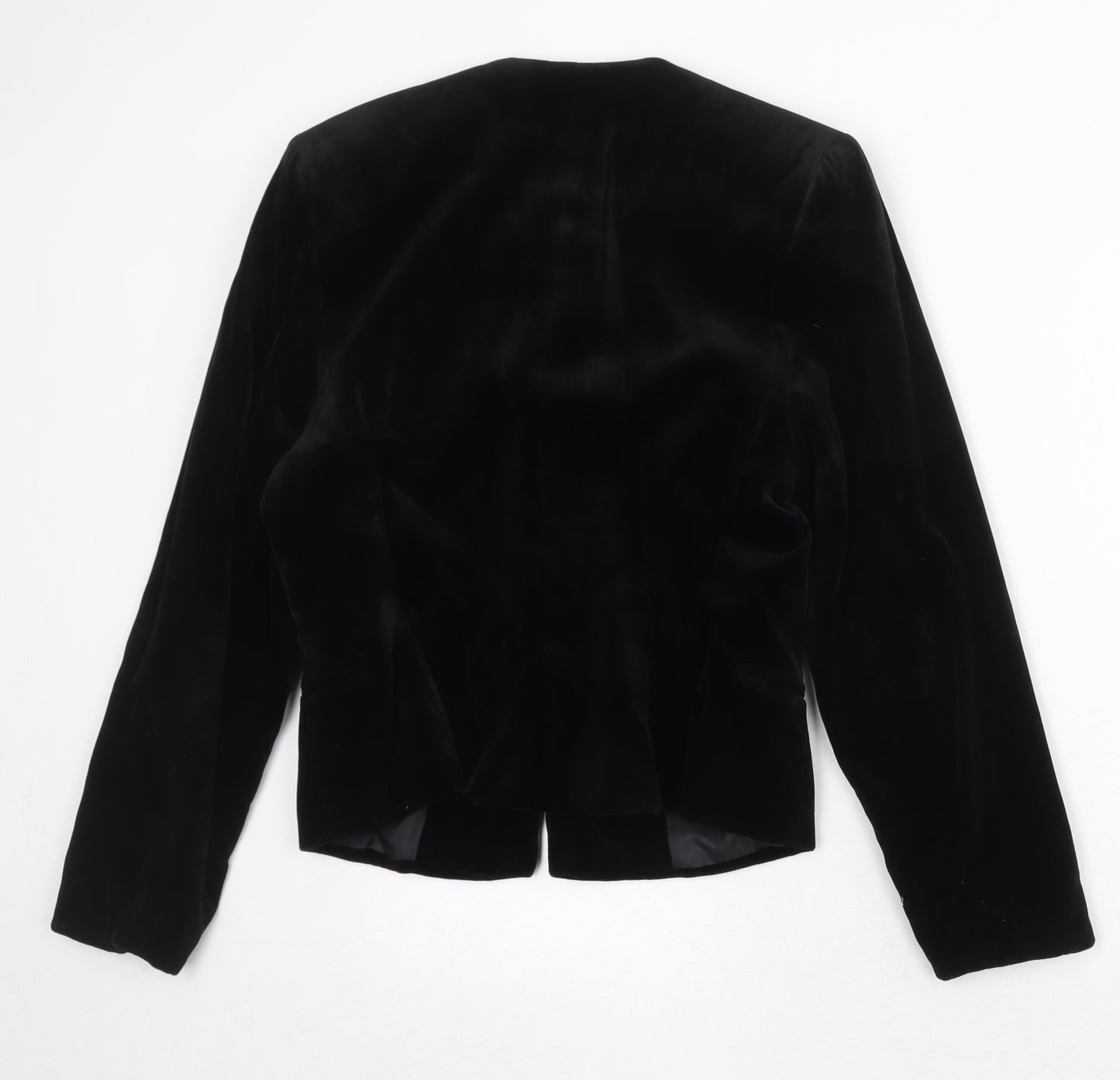 Jaques Vert Womens Black Cotton Jacket Blazer Size 12