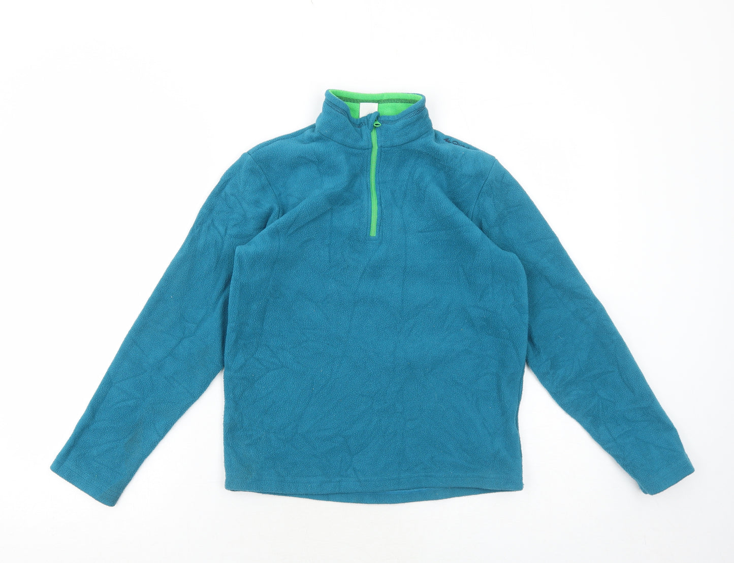 DECATHLON Boys Blue Polyester Pullover Sweatshirt Size 12 Years Zip