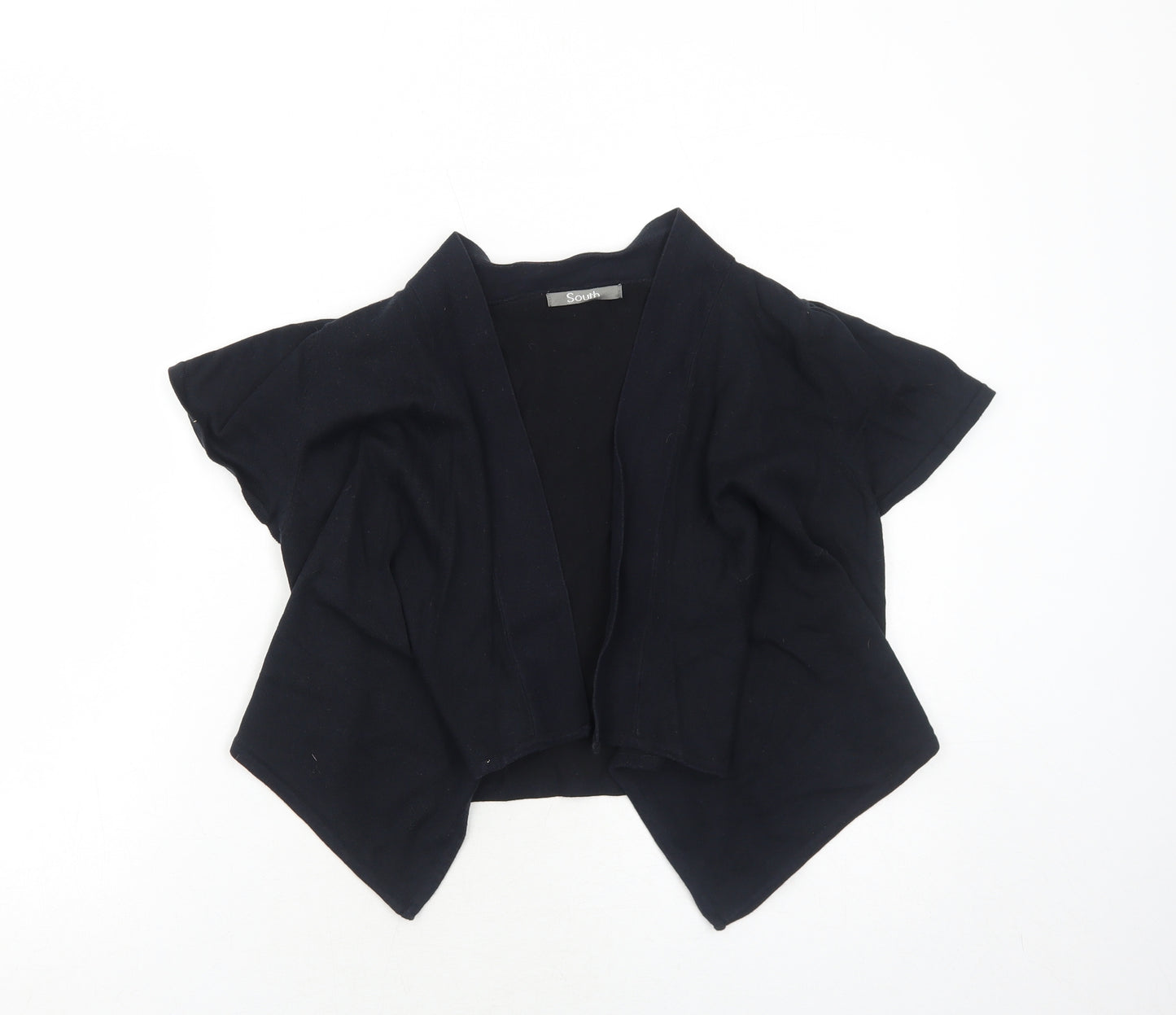 South Womens Black V-Neck Cotton Cardigan Jumper Size 14