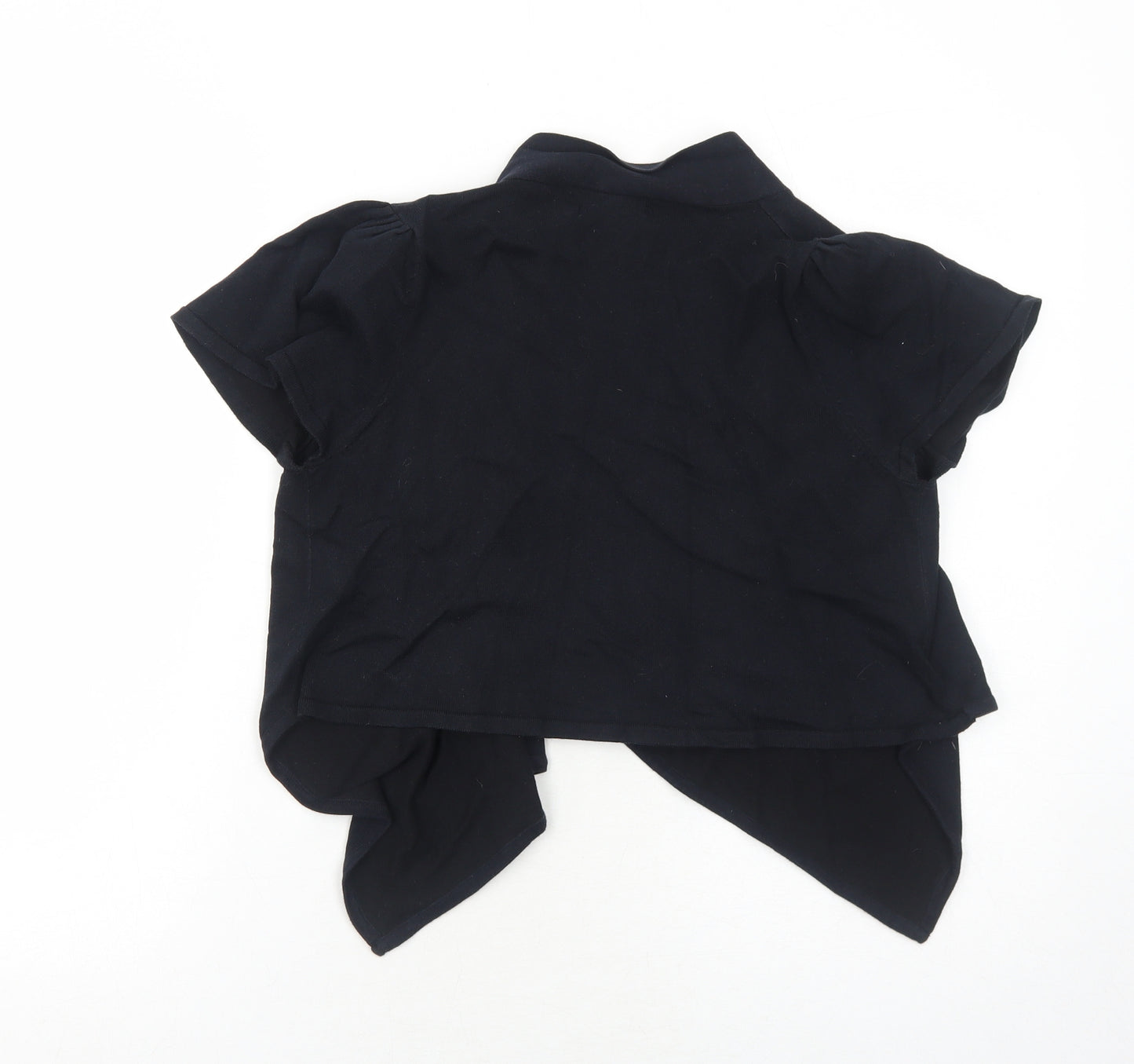South Womens Black V-Neck Cotton Cardigan Jumper Size 14