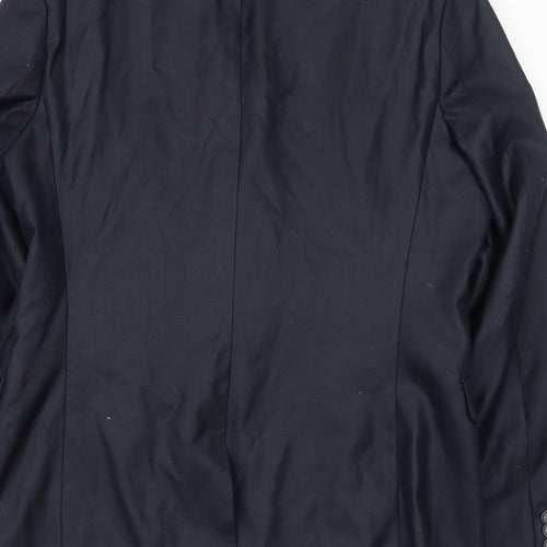 H&M Mens Blue Polyester Jacket Suit Jacket Size 42 Regular