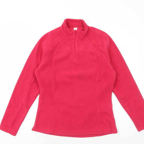 Quechua Womens Pink Polyester Pullover Sweatshirt Size L Zip
