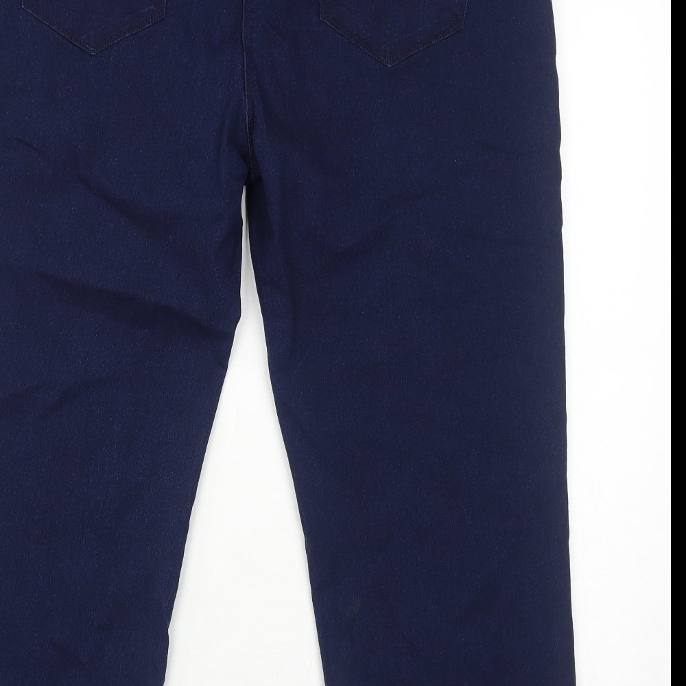 Bonmarché Womens Blue Cotton Straight Jeans Size 20 Regular Zip