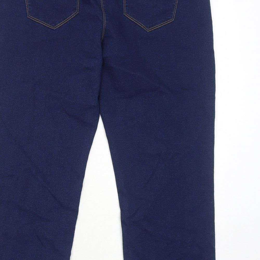 Bonmarché Womens Blue Cotton Straight Jeans Size 20 Regular Zip