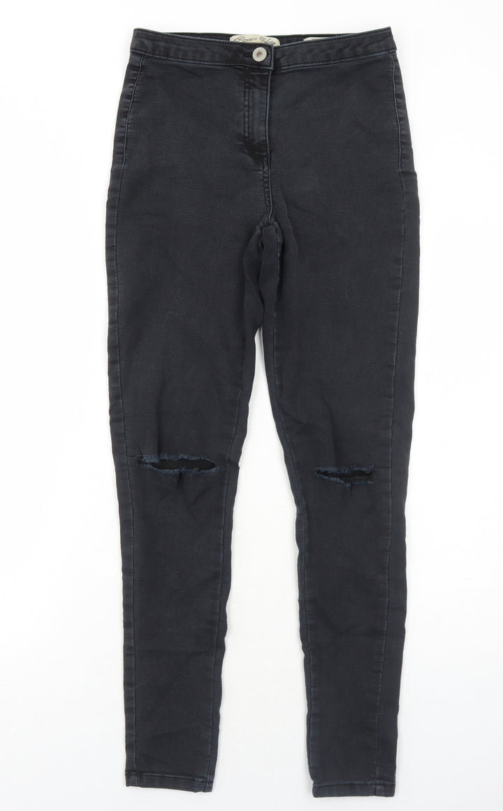 Parisian Collection Womens Black Cotton Skinny Jeans Size 10 Regular Zip