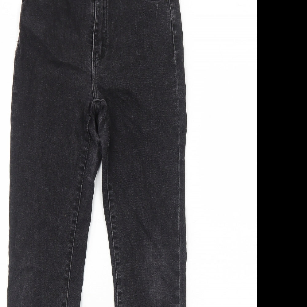 Rollas Womens Black Cotton Skinny Jeans Size 4 Regular Zip