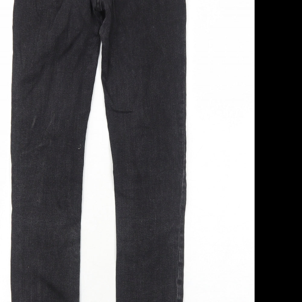 Rollas Womens Black Cotton Skinny Jeans Size 4 Regular Zip