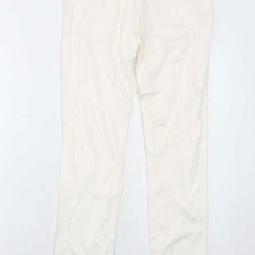 NEXT Womens White Cotton Skinny Jeans Size 6 Regular Zip