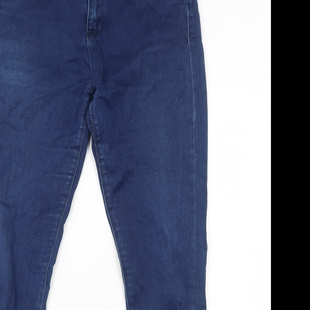 Paper + Stitch Womens Blue Cotton Skinny Jeans Size 14 Regular Zip