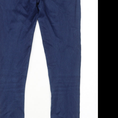Paper + Stitch Womens Blue Cotton Skinny Jeans Size 14 Regular Zip