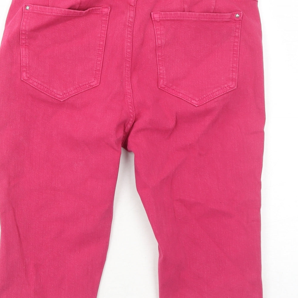 Marks and Spencer Womens Pink Cotton Skimmer Shorts Size 12 Regular Zip