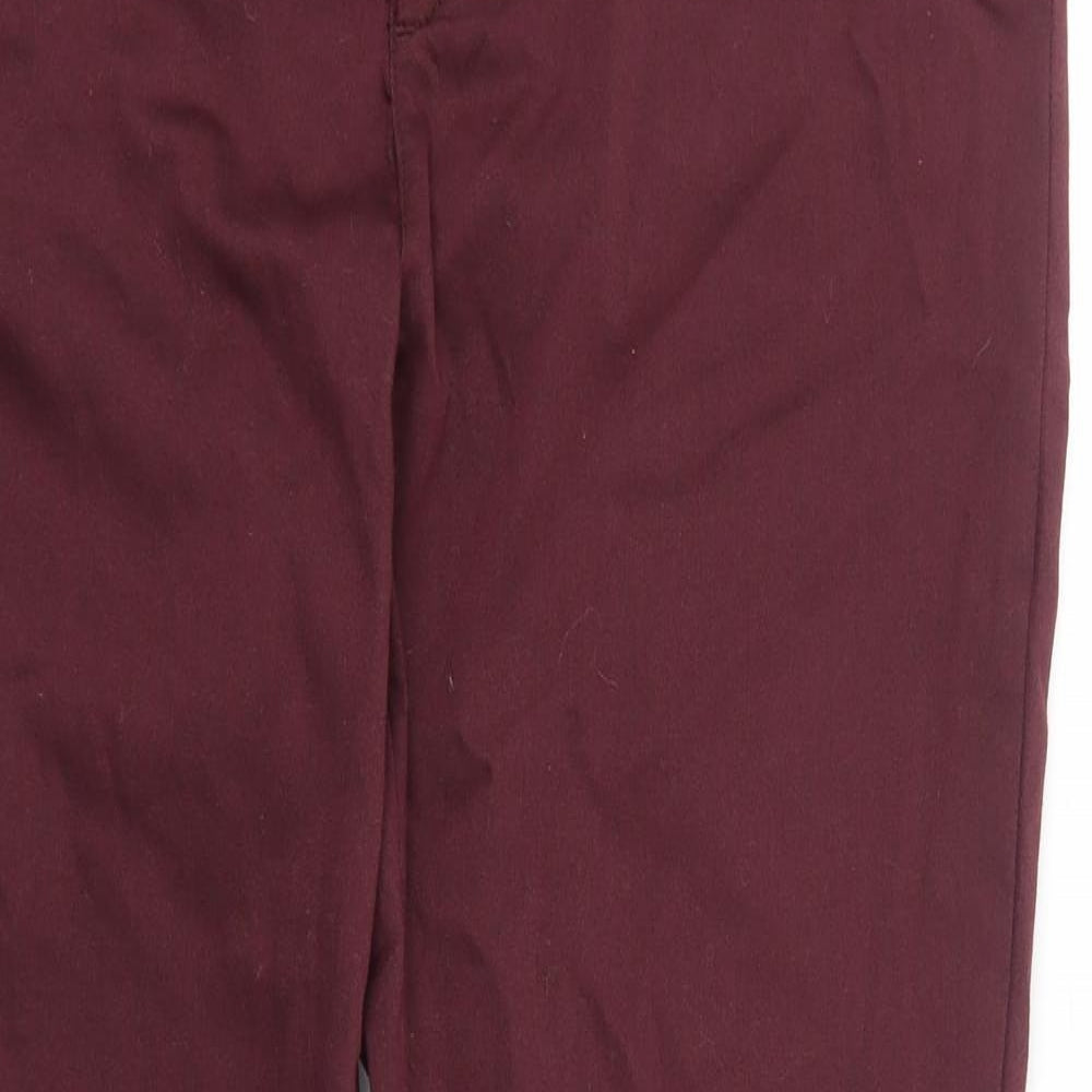 Monsoon Womens Red Cotton Skinny Jeans Size 18 Regular Zip