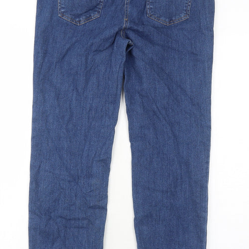 Cotton Traders Womens Blue Cotton Straight Jeans Size 12 Regular