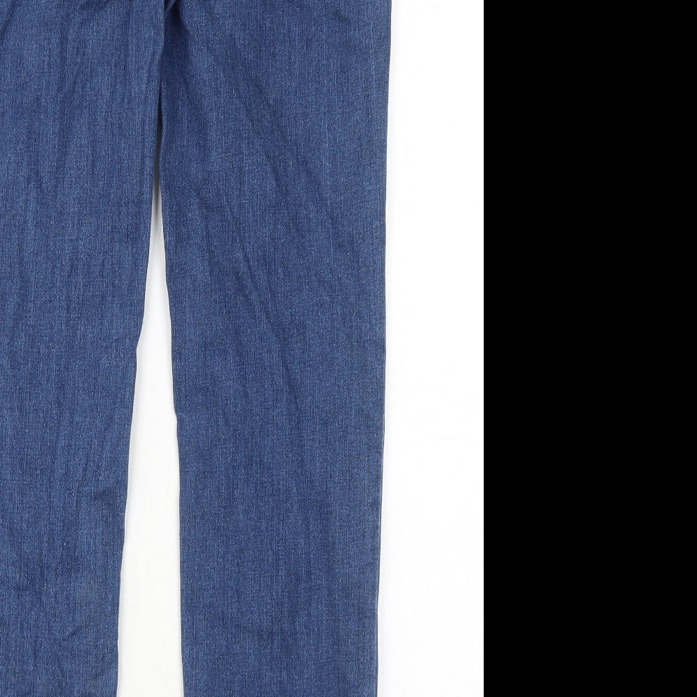 Cotton Traders Womens Blue Cotton Straight Jeans Size 12 Regular