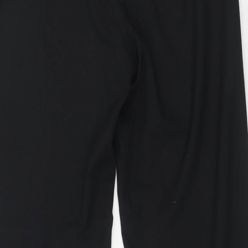 Marks and Spencer Womens Black Polyester Trousers Size 14 Regular Zip