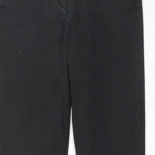 Marks and Spencer Womens Grey Cotton Skinny Jeans Size 8 Regular Zip