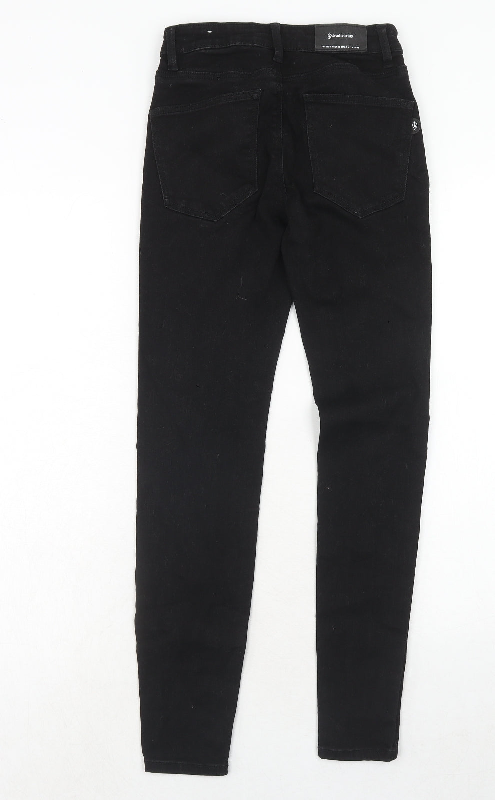 Stradivarius Womens Black Cotton Skinny Jeans Size 6 Regular Zip