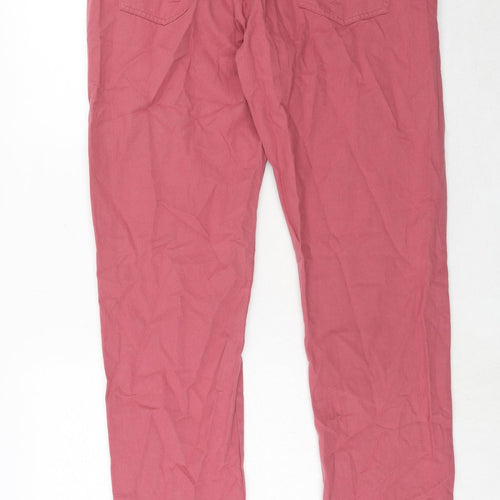 BC London Mens Pink Cotton Trousers Size 38 in Regular Zip