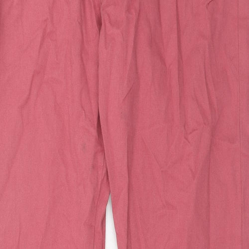 BC London Mens Pink Cotton Trousers Size 38 in Regular Zip