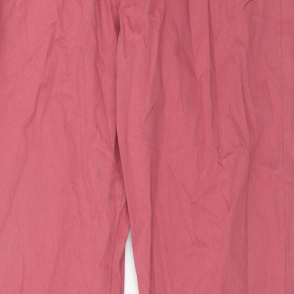 BC London Mens Pink Cotton Trousers Size 38 in Regular Zip