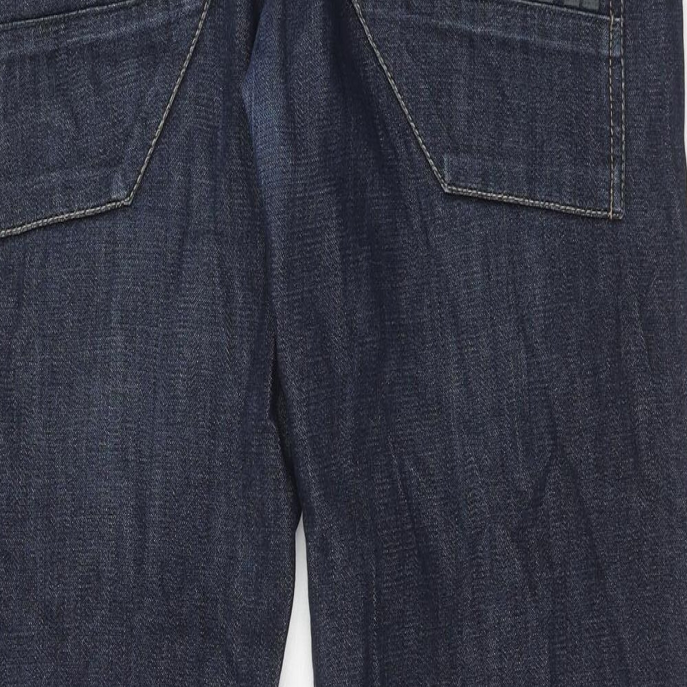Bench Mens Blue Cotton Straight Jeans Size 36 in L34 in Regular Zip
