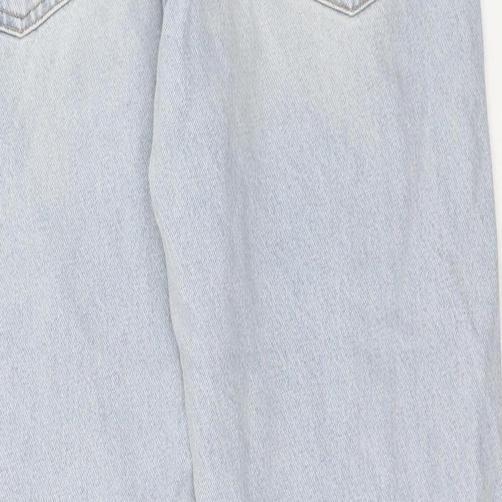 H&M Mens Blue Cotton Skinny Jeans Size 34 in Regular Button